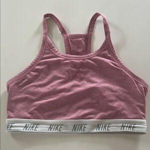 Nike Pink and White Racerback Dri-Fit Sports Bra